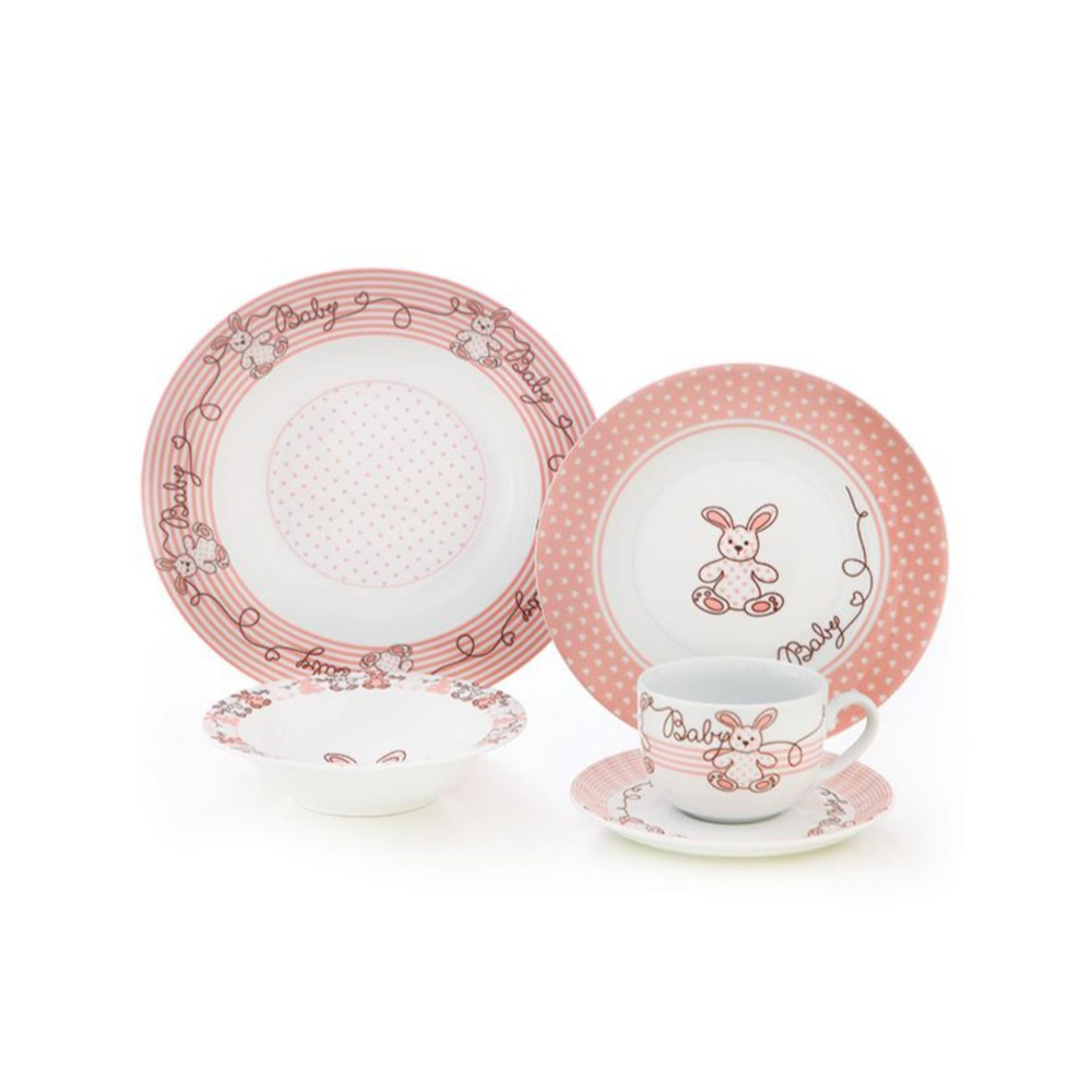 سرویس چینی 5 پارچه کودک بانی پیکره ایتالیا اف