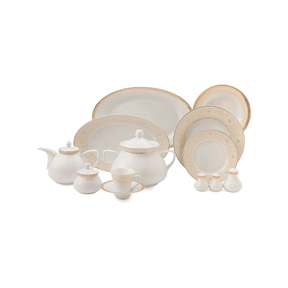 سرویس چینی 108 پارچه کامل مرکاتو پیکره شهرزاد