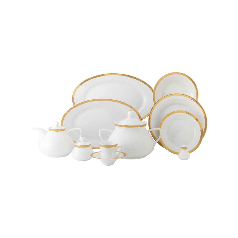 سرویس چینی 108 پارچه کامل سه اسلیمی پیکره شهرزاد