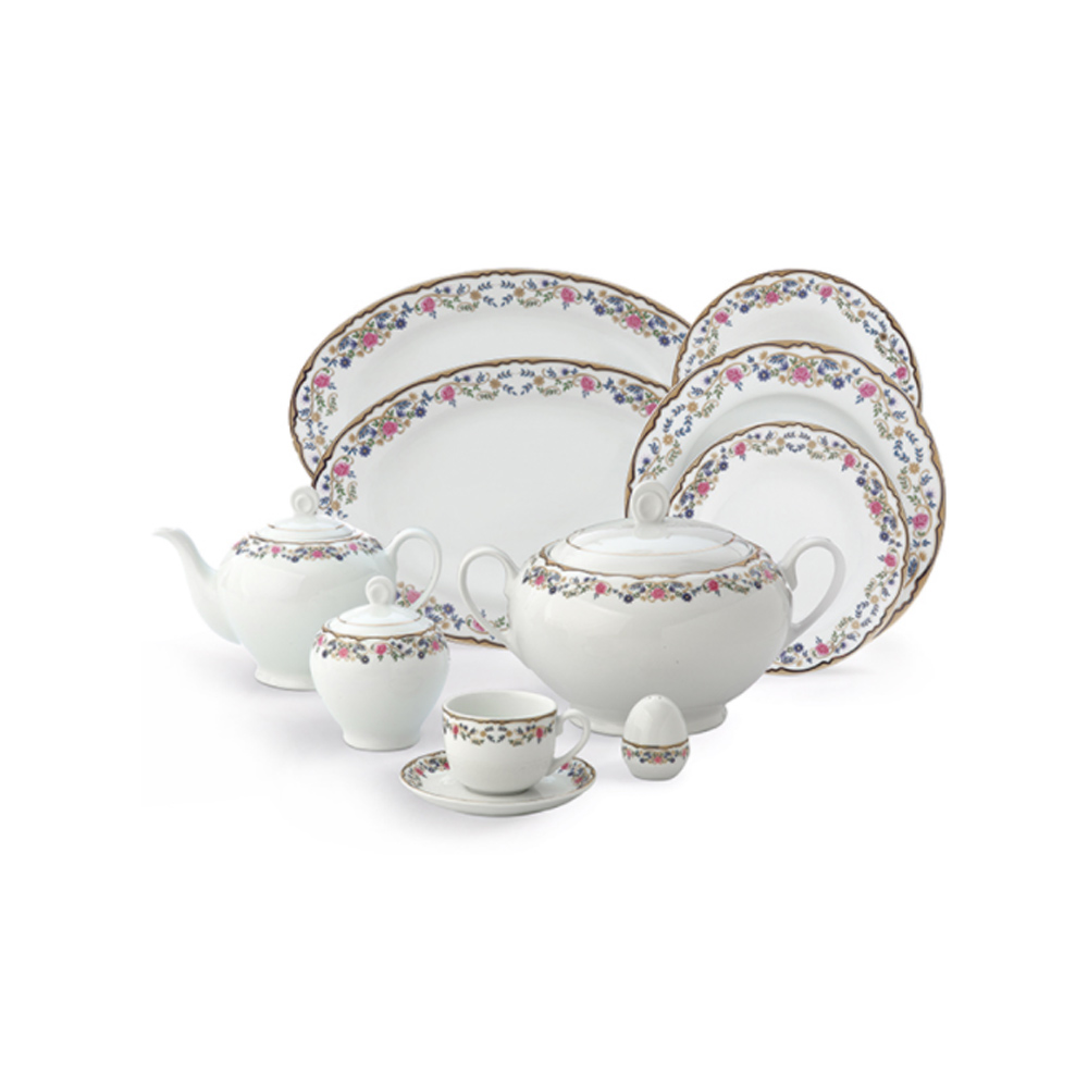 سرویس چینی 102 پارچه کامل گلستان پیکره ایتالیا اف